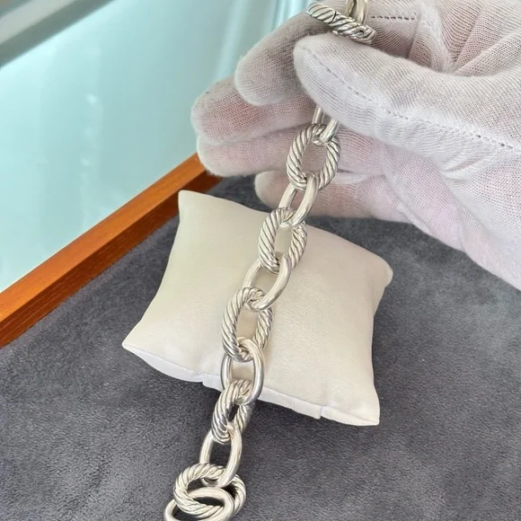 David Yurman Sterling silver Extra Large Oval Link Bracelet-Small - Picture 7 of 7